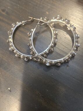 Floral Hoop Earrings - Women Jewelry